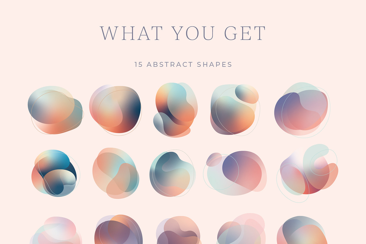 Pastel Toned Vector Gradients, an Object Graphic by Ramona Schratt (Photo 6 of 6)