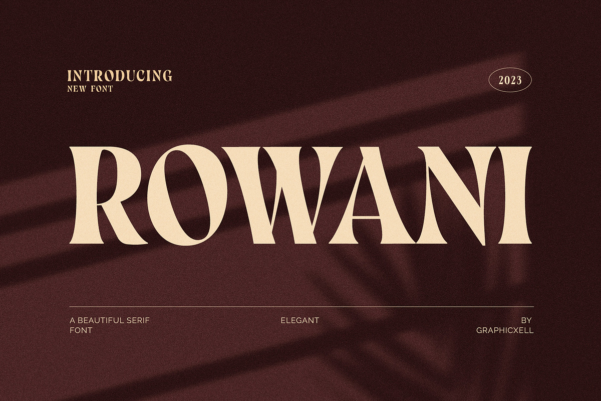 Rowani Elegant Serif Font Typeface, a Serif Font by Graphicxell (Photo 1 of 10)
