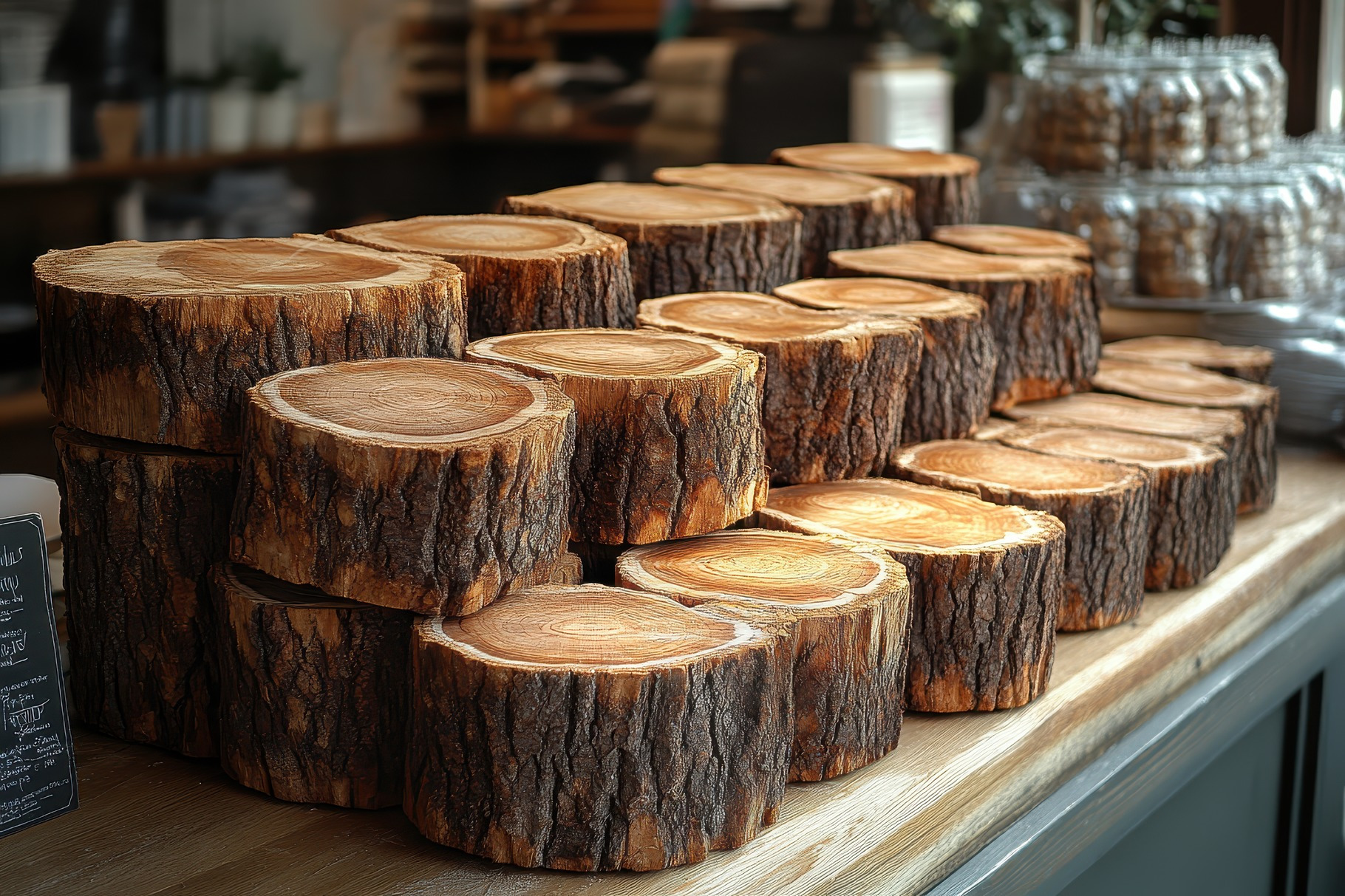 Display of cut wooden logs arranged, a Photo by Tanuart | Creative Market Display of cut wooden logs arranged, a Photo by Tanuart