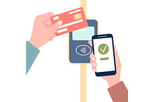 Hand with transport card. Human buy, a Finance Illustration by LadadikArt