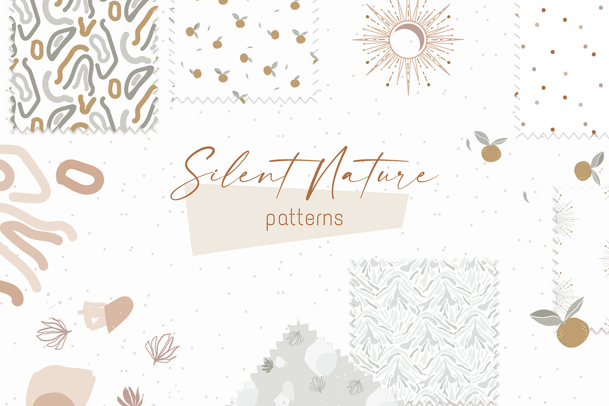 Silent Nature - seamless patterns, a Pattern Graphic by InaCorart (Photo 1 of 5)