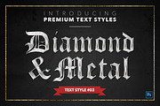 Diamond & Metal #1 - 15 Text Styles, a Layer Style Add-On by Jonas Stensgaard (Thumbnail 4 of 18)