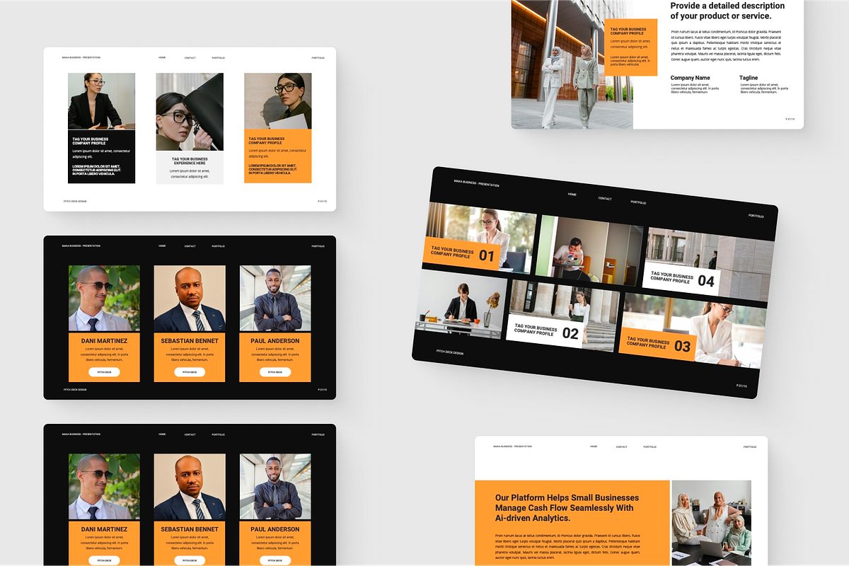 Maka - Pitch Deck PowerPoint, a Presentation Template by SquidPixey (Photo 5 of 6)