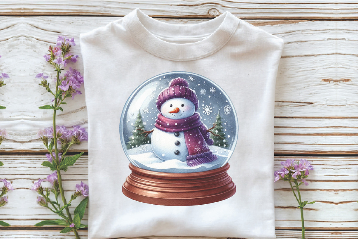 Christmas Snowman Globe Clipart, an Illustration by Libby Wishes (Photo 5 of 8)