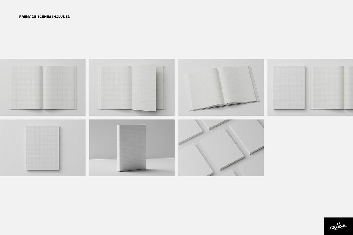 A4 Book Mockup Kit VOL 2, a Books & Magazine Mockup by Catkie - Digital Art (Photo 3 of 10)