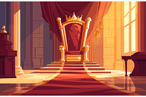 Morning hall of the royal castle, an Object Illustration by LadadikArt