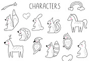 Woodland scandi animals, an Animal Illustration by cutelevindesign (Thumbnail 2 of 9)