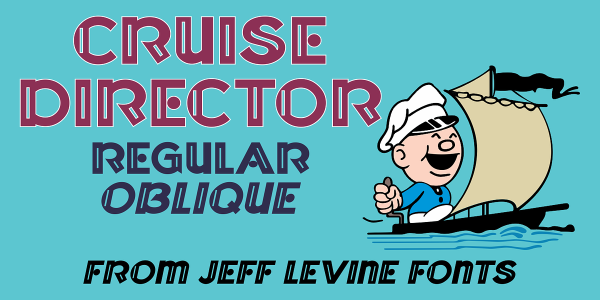 Cruise Director JNL, a Font by Jeff Levine Fonts (Photo 1 of 5)