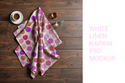 White linen towel psd mockup, a Household Mockup by jenartstudio (Thumbnail 3 of 3)
