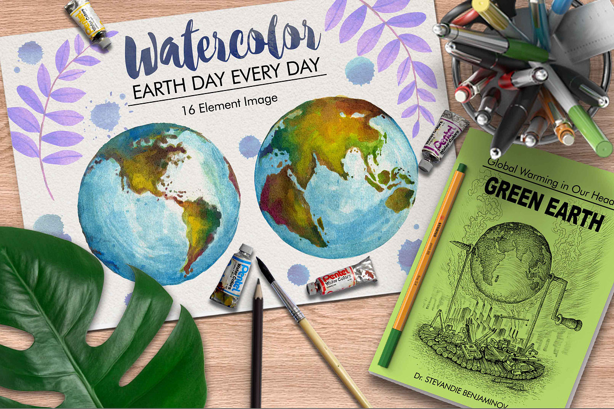 Watercolor Earth, a Technology Illustration by Graphobia (Photo 9 of 9)