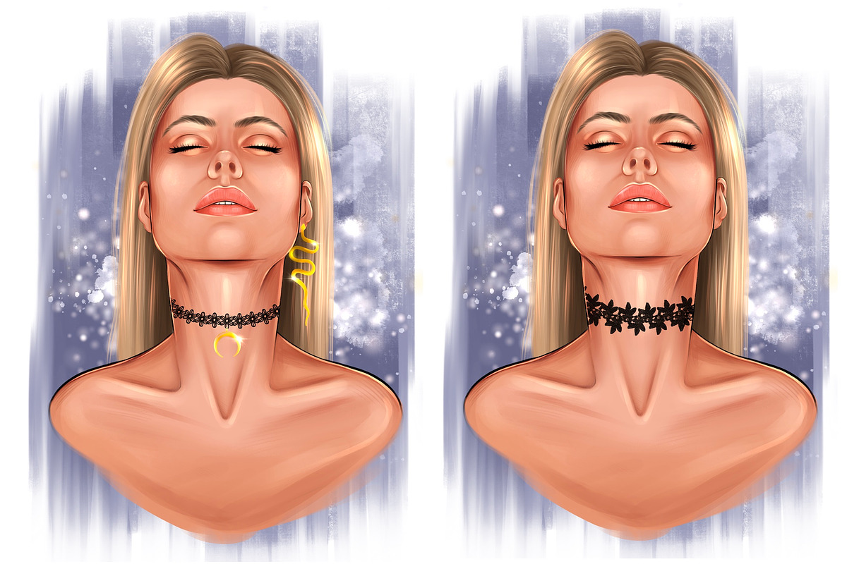 Procreate jewelry brushes, Chain, a Brush Add-On by Elenbushe (Photo 8 of 10)