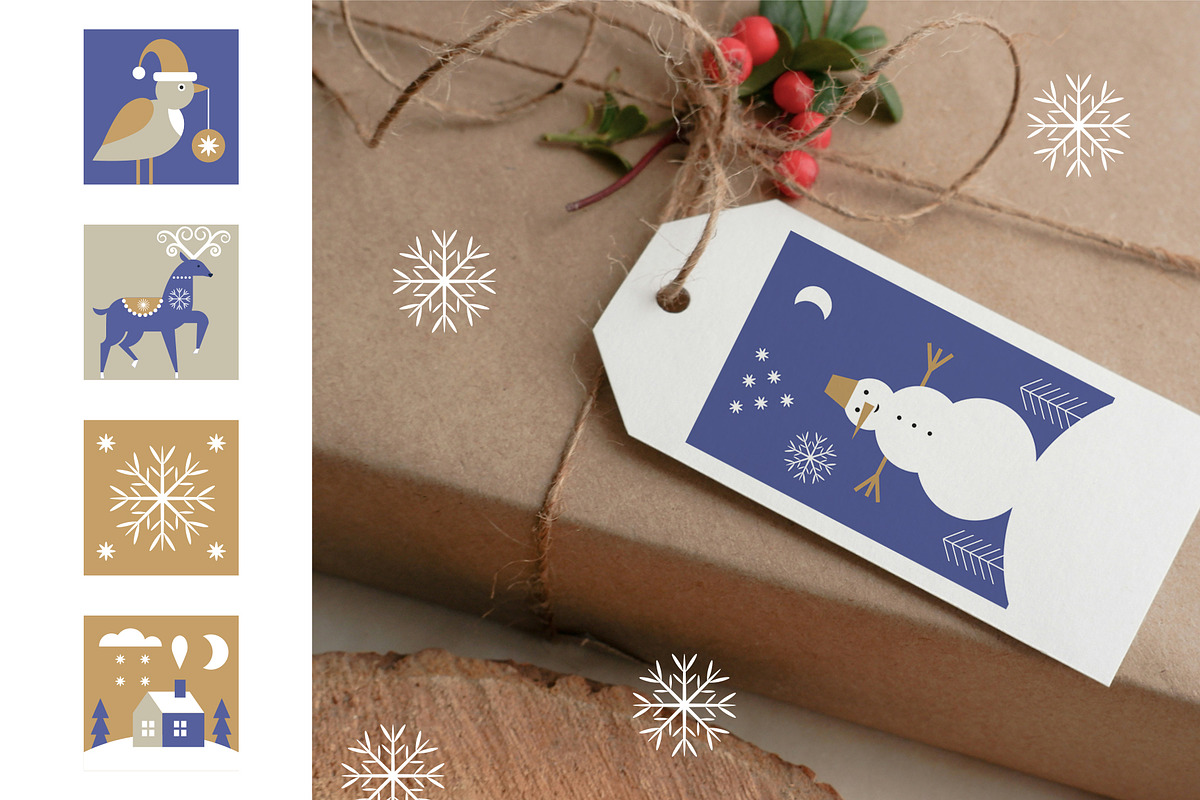 Scandinavian Christmas Elements, a Seasonal Illustration by lenlis (Photo 4 of 9)