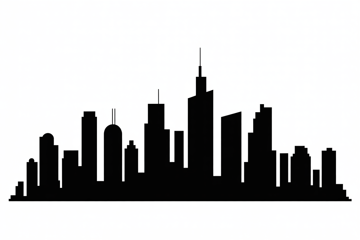 Elegant Skyline Silhouette Design, an Illustration by Amazin_art (Photo 5 of 7)