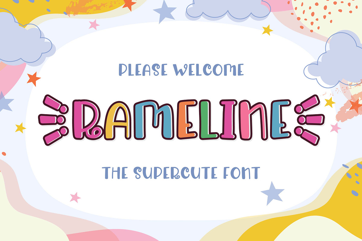Rameline - The Suppercute Font, a Sans Serif Font by Almarkhatype (Photo 1 of 5)
