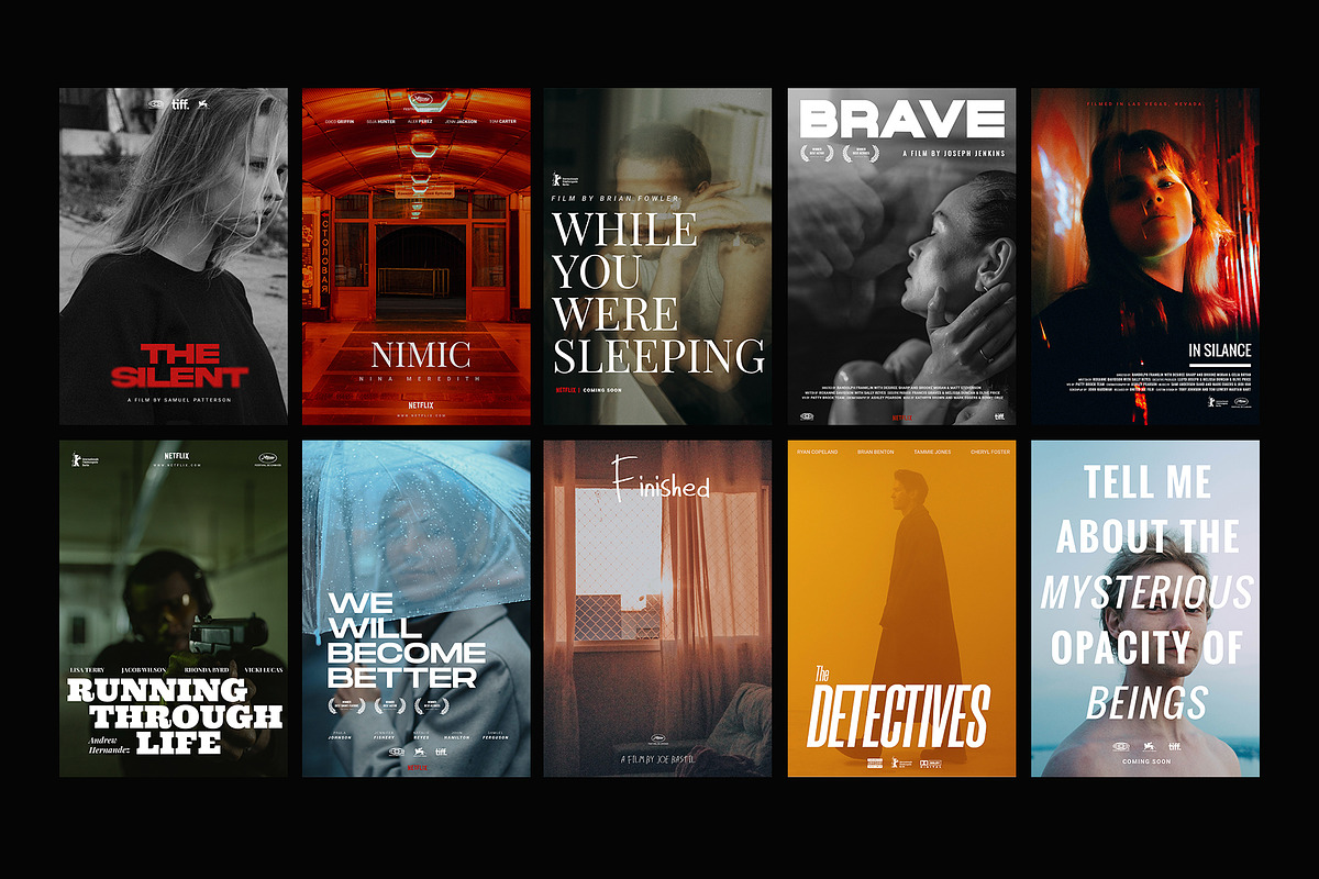 Movie Poster Templates, a Graphic by Studio Dusk