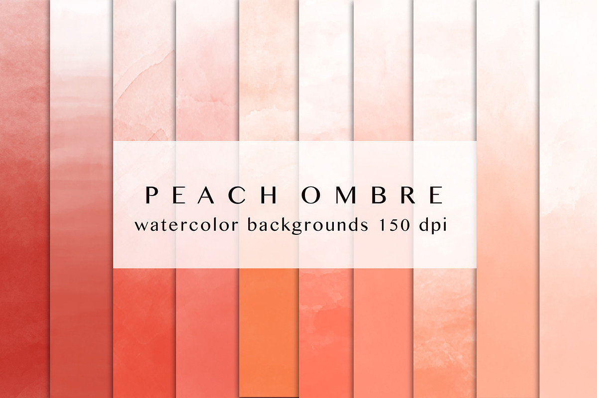 Peach ombre watercolor, a Texture Graphic by GraphicRain (Photo 1 of 4)