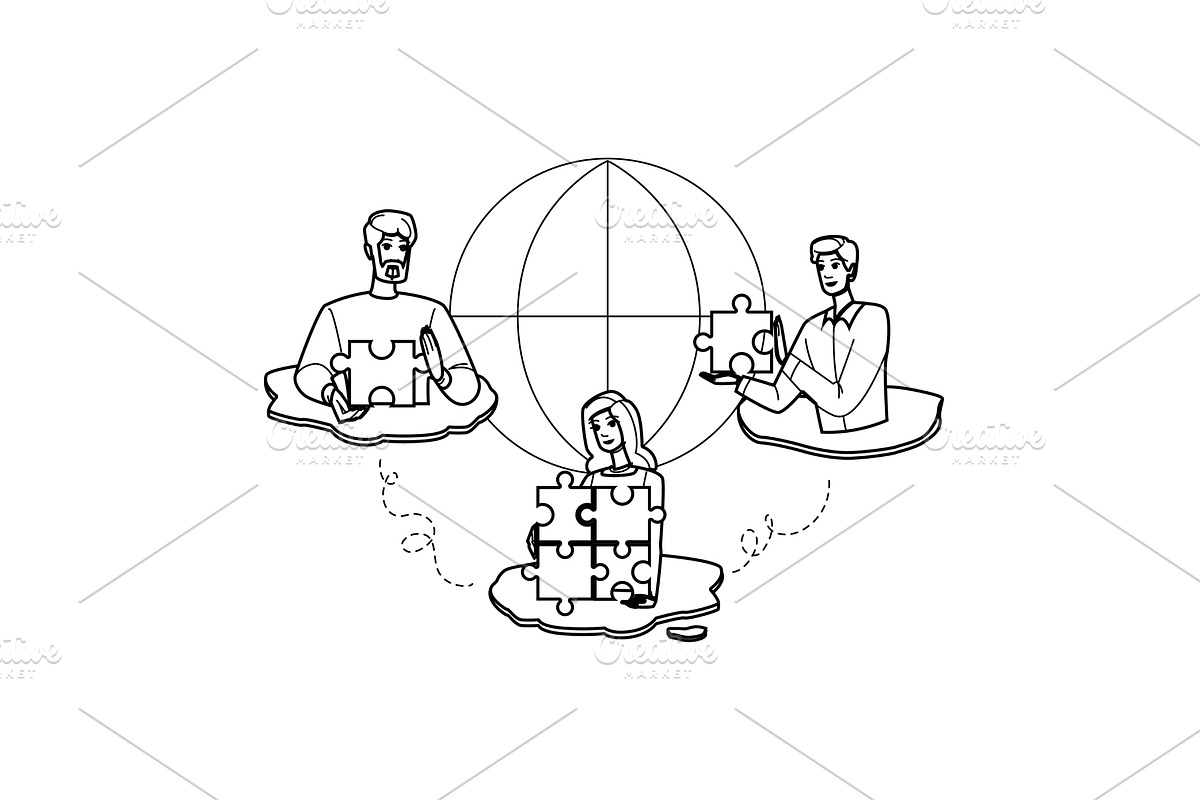 process outsourcing vector, a Person Illustration by pikepicture