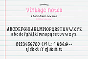Vintage Notes Font, a Font by Lollipop Hand Drawn (Thumbnail 5 of 6)