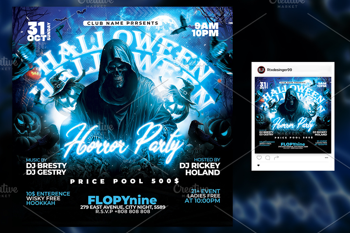 Halloween Flyer Template, a Flyer Template by RTXdesinger99 (Photo 2 of 3)