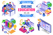 Online distance education from home, an Education Illustration by TAlex (Thumbnail 1 of 6)
