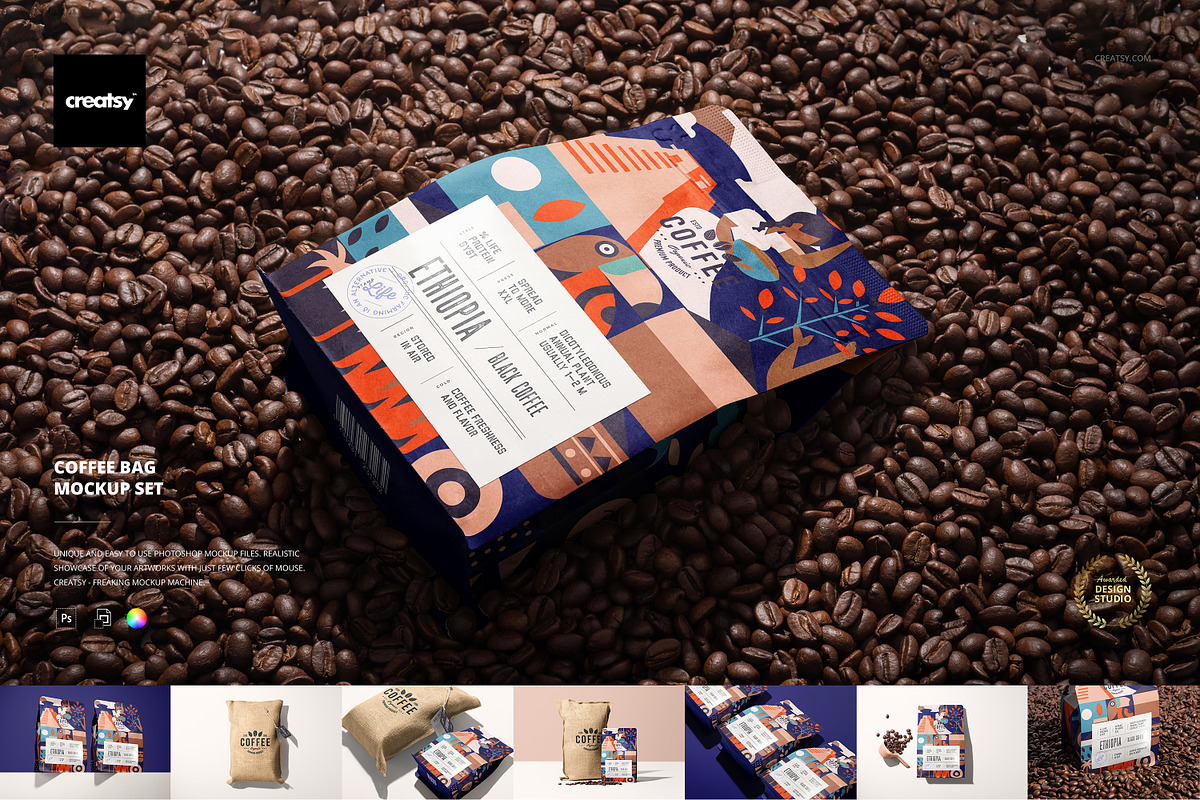 Coffee Bag Mockup Set, a Product Mockup by creatsy5 (Photo 1 of 15)
