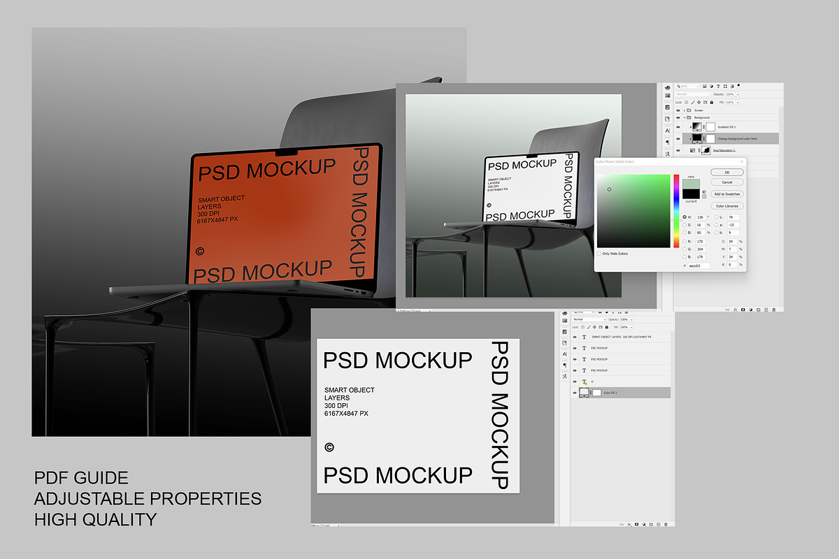 Laptop/Macbook Mockup, an Advertising Mockup by Replika Machine (Photo 5 of 5)