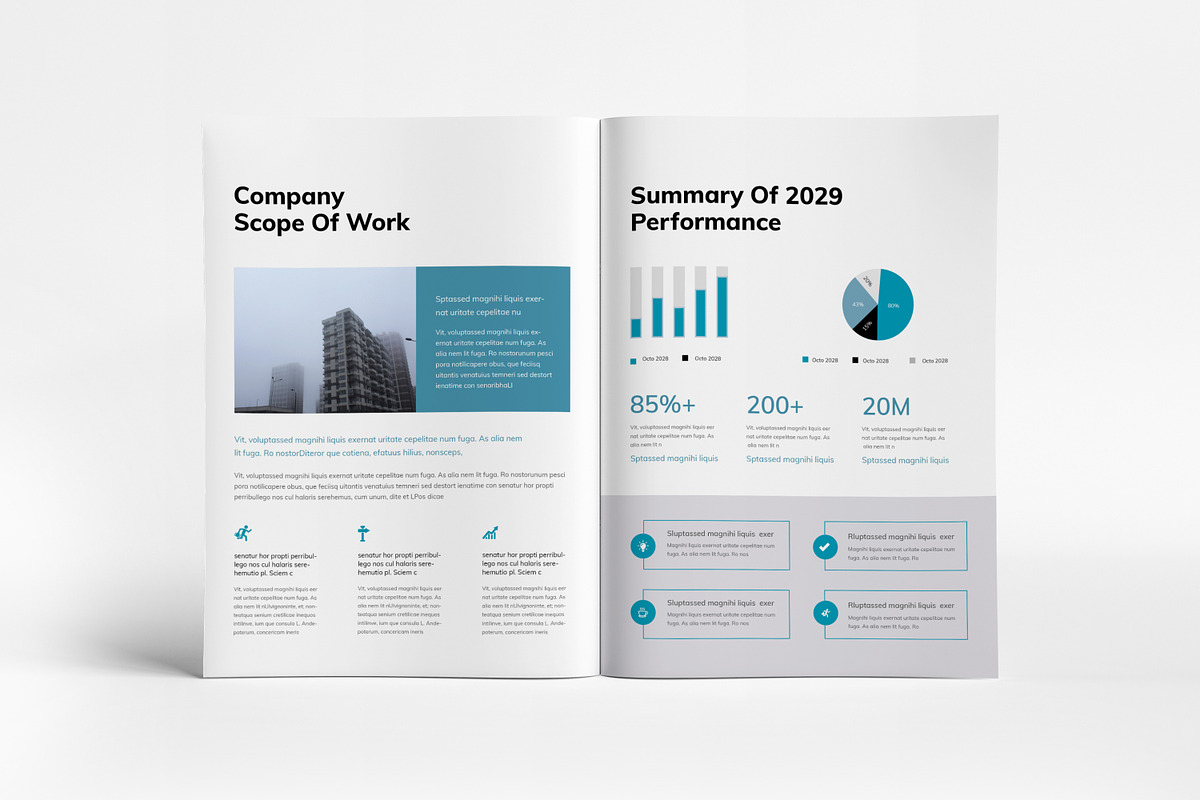 Annual Report Template I Canva, a Brochure Template by PixWork (Photo 8 of 9)