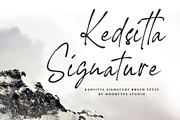 Kedsita Signature Font, a Handwritten Font by Moodtype (Thumbnail 1 of 12)