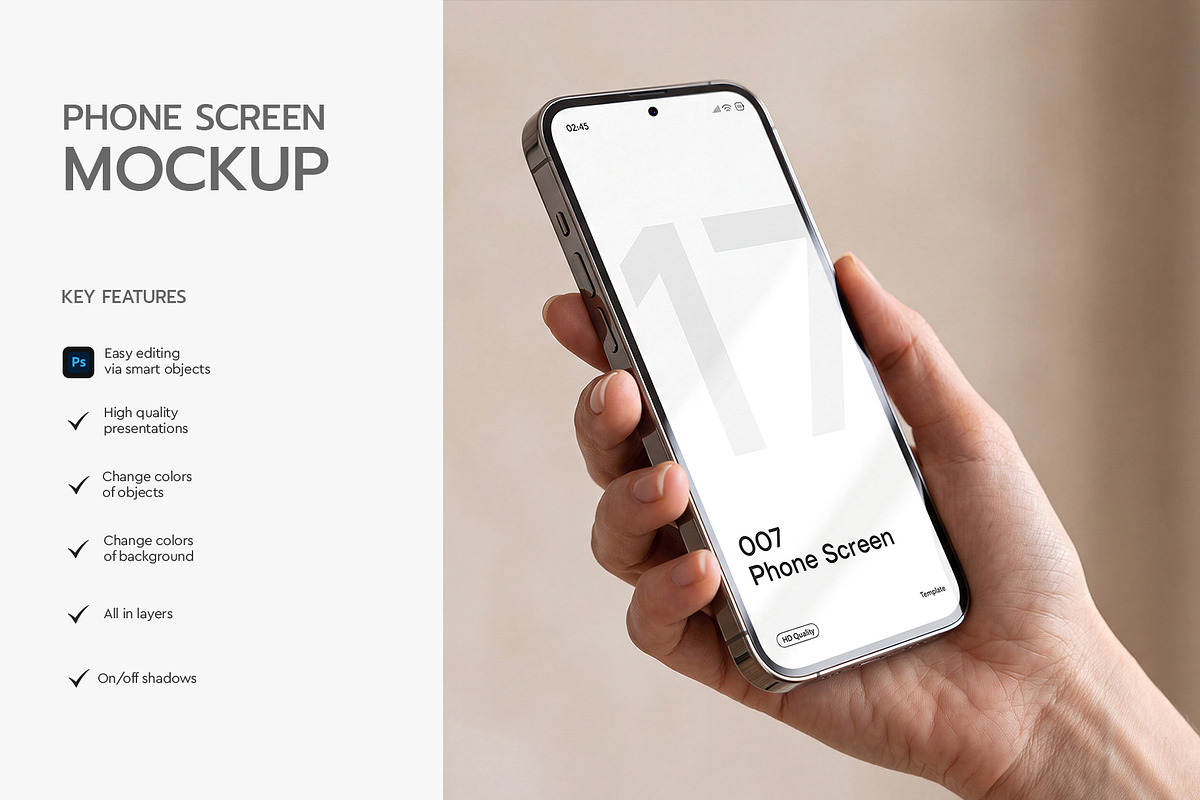 iPhone 17 Pro Max Mockup, an iPhone Mockup by graphypix (Photo 2 of 4)
