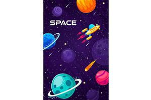 Space Landscape Poster