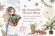 My beautiful Flower Shop +4 patterns, an Illustration by Kristina Crocus (Thumbnail 1 of 6)