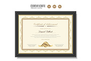 586. Modern Certificate Template, a Stationery Template by CreativeRezwan (Thumbnail 2 of 3)