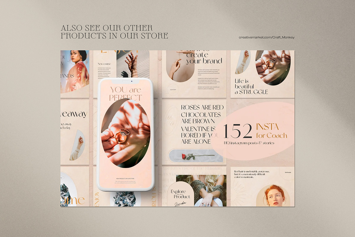 Instagram creator for coach CANVA PS, a Social Media Template by Craft_Monkey (Photo 16 of 16)