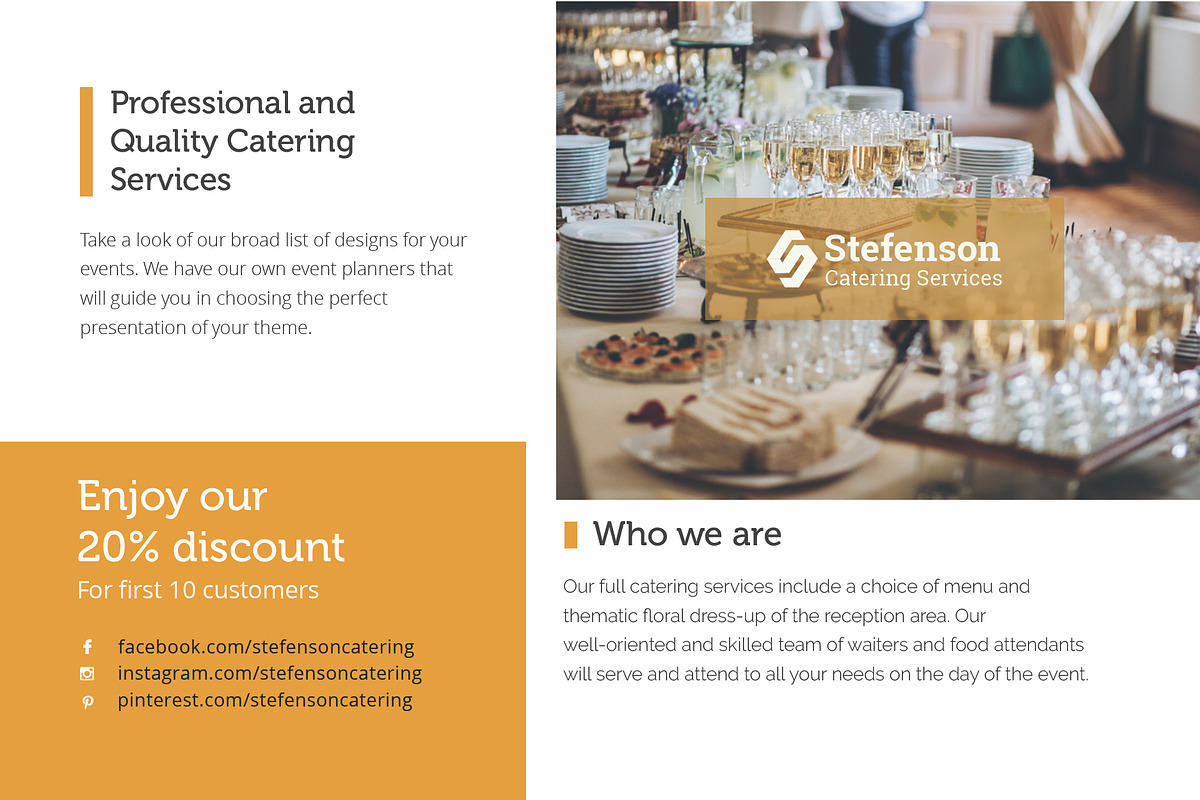Catering Services Business Postcard, a Card Template by Nisha Droch (Photo 2 of 3)