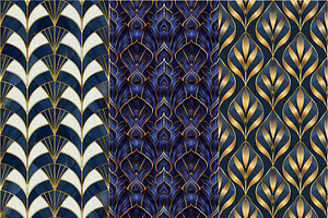 10 Lurid Art Deco Seamless Patterns