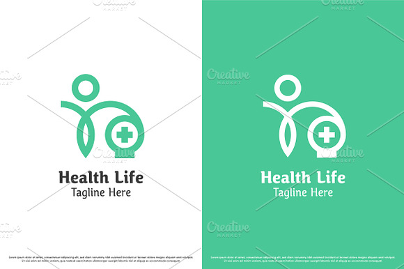 Healthy person logo design template preview 2