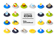 Isometric icons - Baby and Childhood, an Icon by sidmaydesign (Thumbnail 1 of 3)