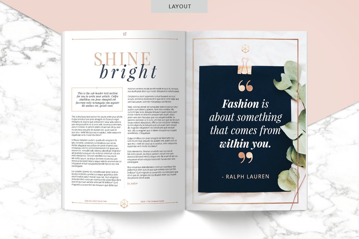 ROSE GOLD Magazine | PPT, a Presentation Template by Marigold Studios (Photo 6 of 8)