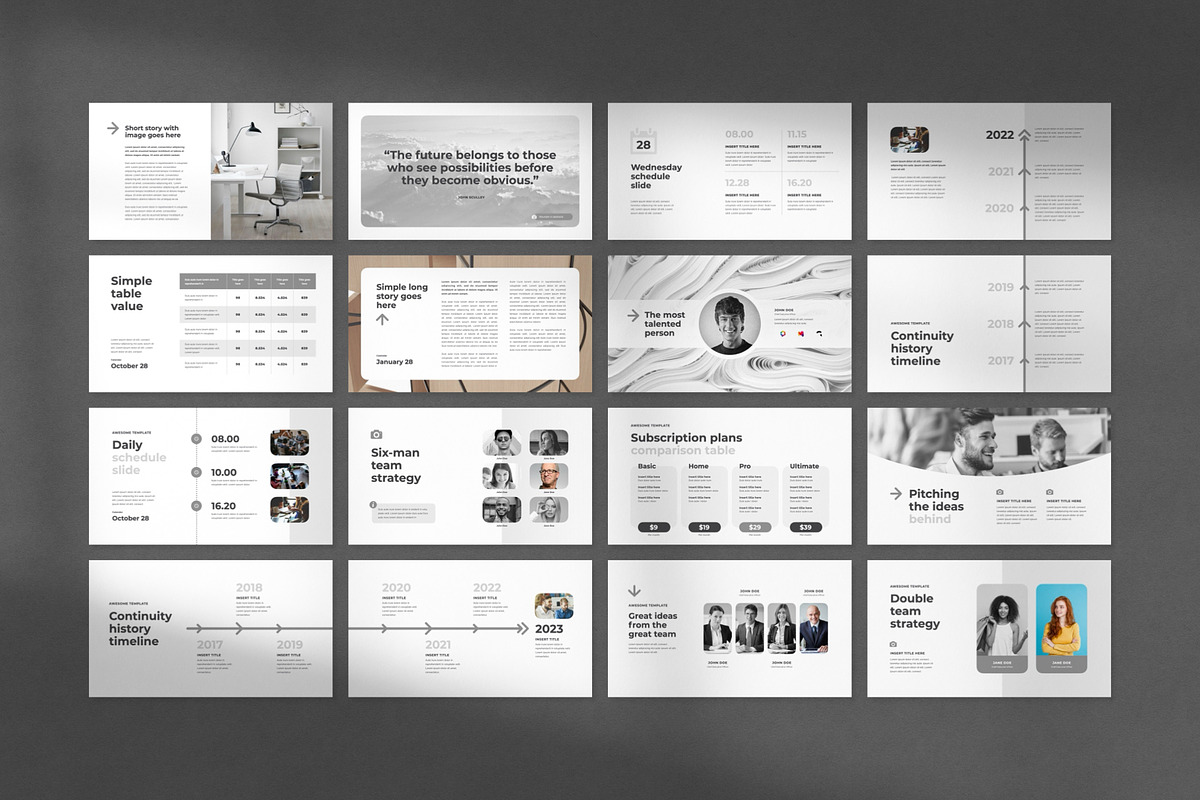White Animated PowerPoint Template, a Presentation Template by Creathrive Design (Photo 8 of 11)