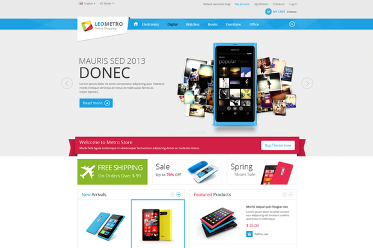 Leo Metro Prestashop Theme, a Bootstrap Template by LeoTheme (Photo 1 of 5)