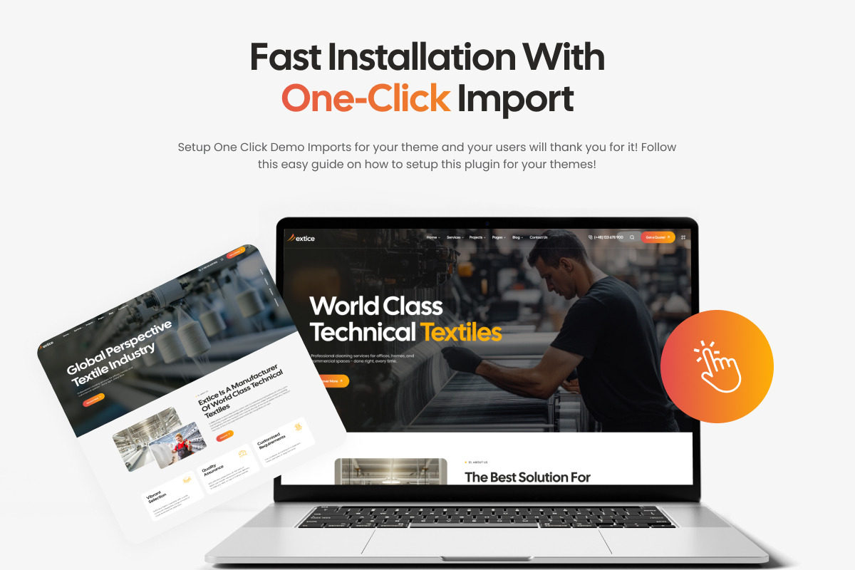 Extice - Textile Industry WordPress, a WordPress Template by Opal Wordpress Theme (Photo 8 of 8)