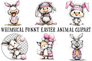 Whimsical Funny Easter Animal Clipar, an Illustration by OK Design (Thumbnail 2 of 6)