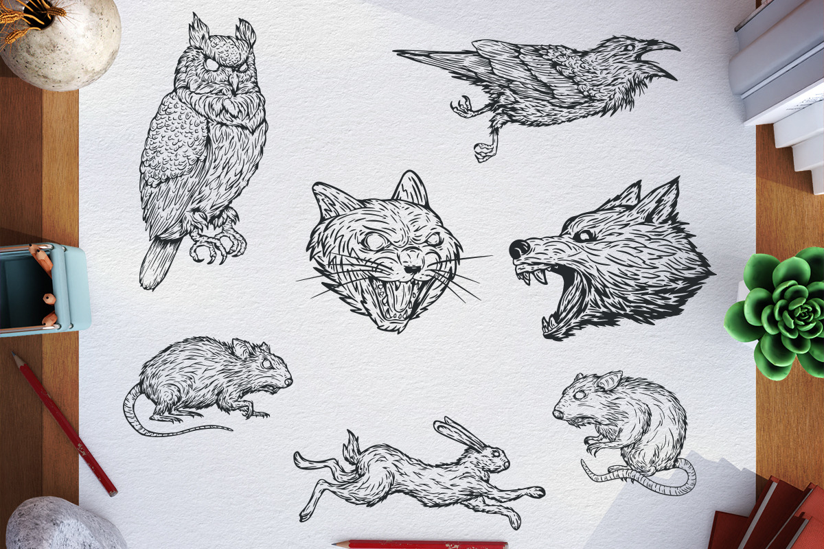 Ink animals, an Animal Illustration by CGterminal (Photo 3 of 7)