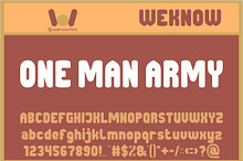 One Man Army font