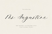 Ms. Augustine  Calligraphy Font, a Script Font by Calamar Studio (Thumbnail 1 of 15)