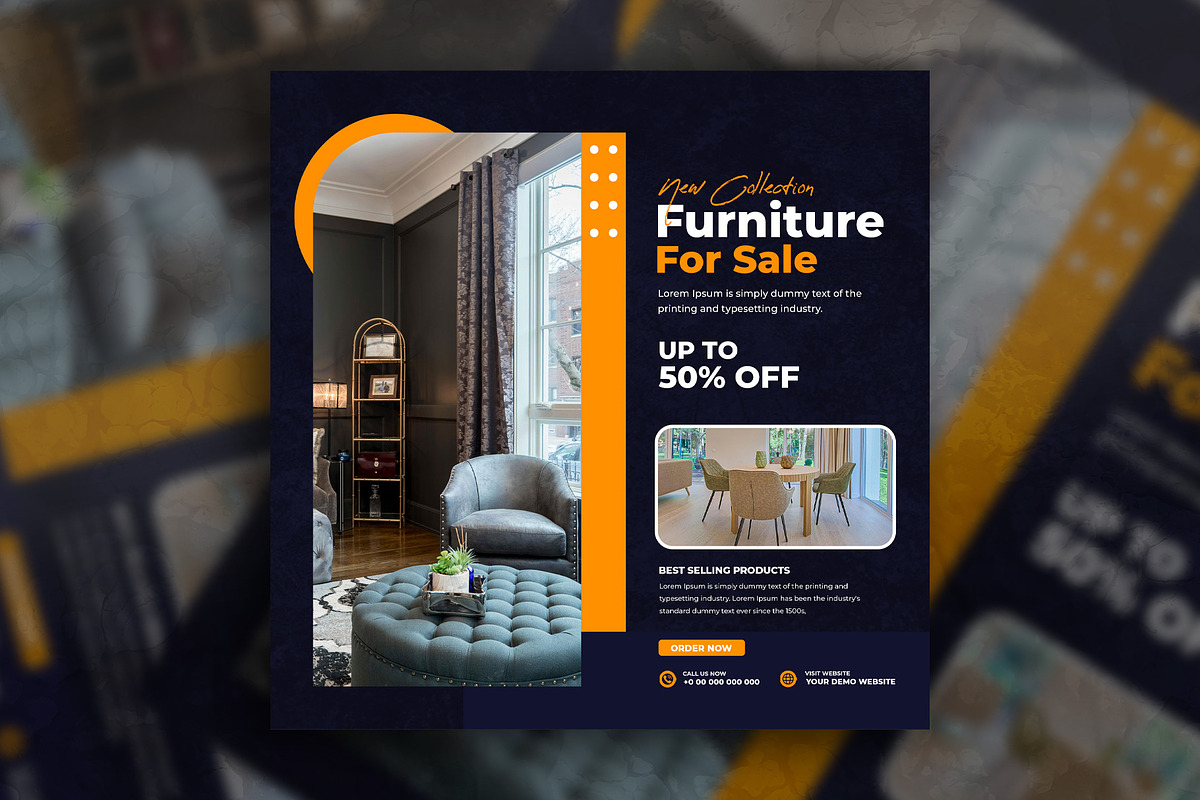 Furniture sale social media template, a Social Media Template by Tanmoy Topu (Photo 2 of 16)