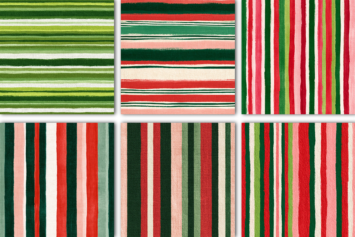 Holiday Stripe Seamless Patterns, a Pattern Graphic by Black Bird Studio (Photo 4 of 5)
