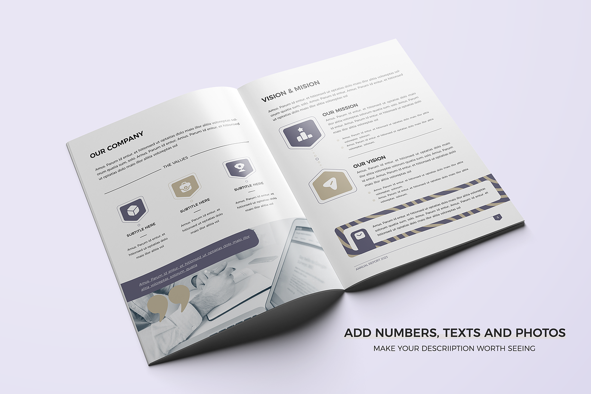 Annual Report, Canva | Docx | PPT, a Brochure Template by Template Zone (Photo 9 of 13)