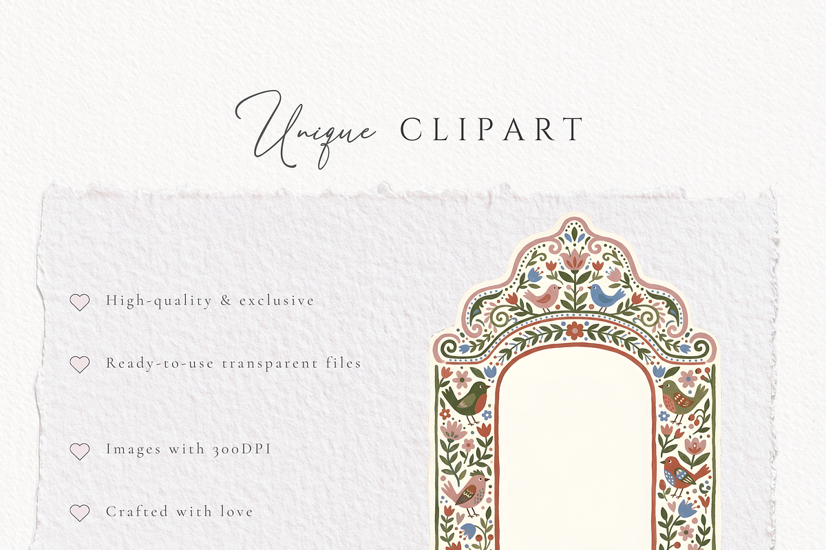 Folk Art Frame Scandinavian Frame, a Decorative Illustration by Invite to Clipart (Photo 9 of 9)
