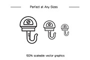 Winch Crane Hook Icons, an Outline Icon by Designfour (Thumbnail 7 of 7)